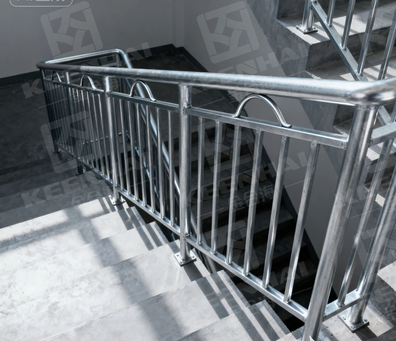 Low-maintenance Zinc Steel Stair Guardrail Low-maintenance Zinc Steel Stair Guardrail